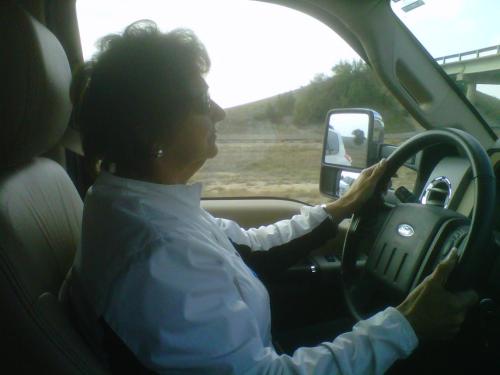 MG Driving rig on I-10 in Texas