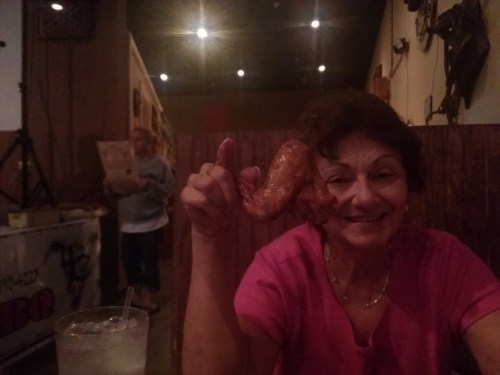 Huge wing at 4C's BBQ